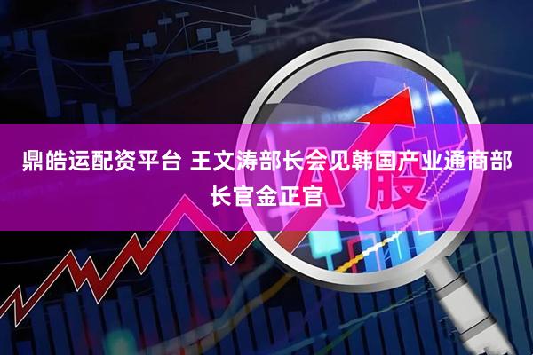 鼎皓运配资平台 王文涛部长会见韩国产业通商部长官金正官