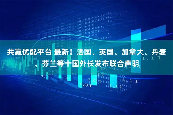 共赢优配平台 最新！法国、英国、加拿大、丹麦、芬兰等十国外长发布联合声明